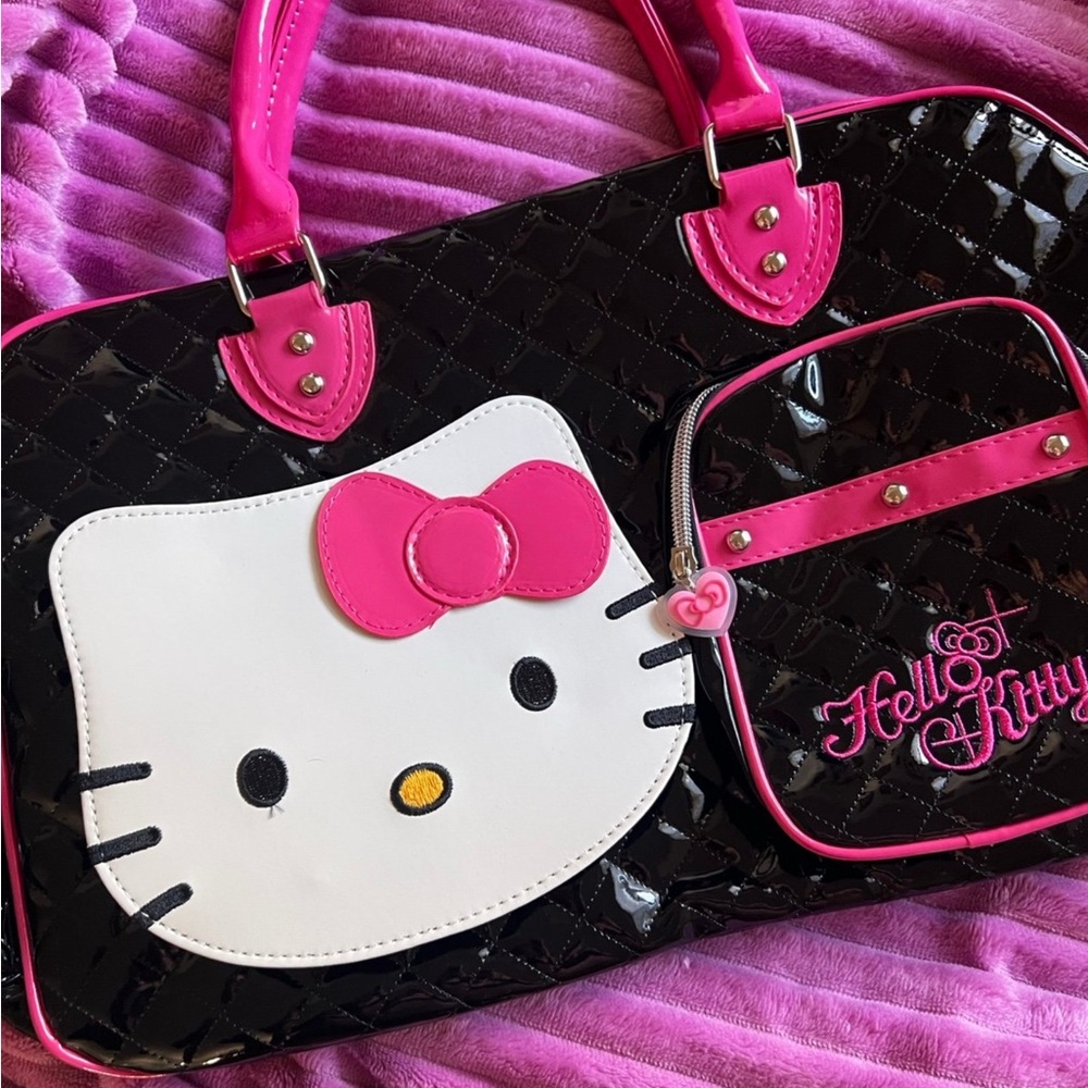 Hello Kitty black and pink large bag with strap NWT